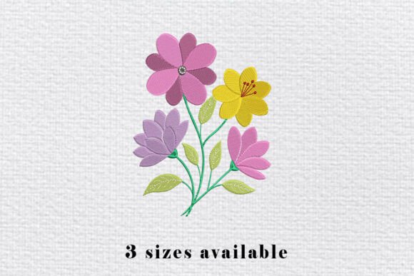 Colorful Flower Bunch Embroidery File Review