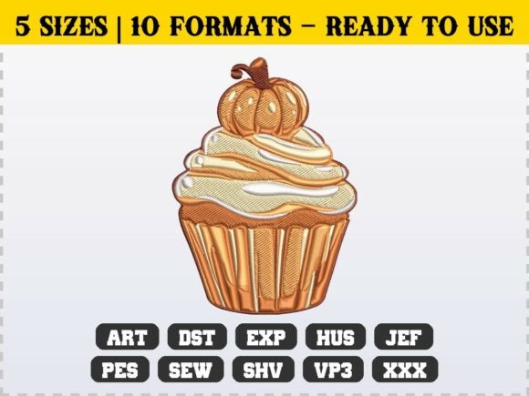 Cute Fall Pumpkin Cupcake Embroidery Review