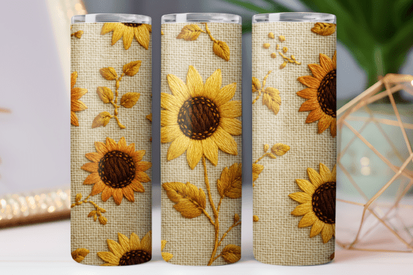 Embroidery Floral Tumbler 20oz Wrap Png Review