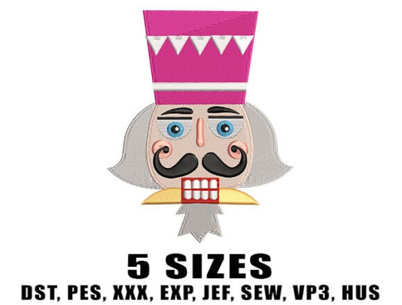 Pink Crown Nutcracker Face Embroidery Design Review
